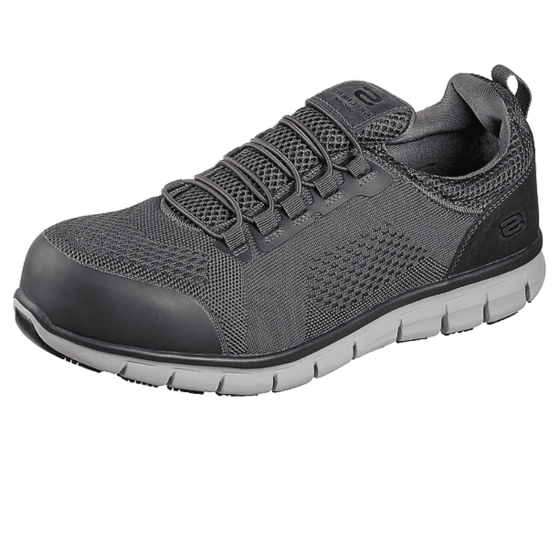 Skechers Men's Work Synergy Omat Alloy Toe Shoe, Charcoal 1 work synergy omat alloy toe